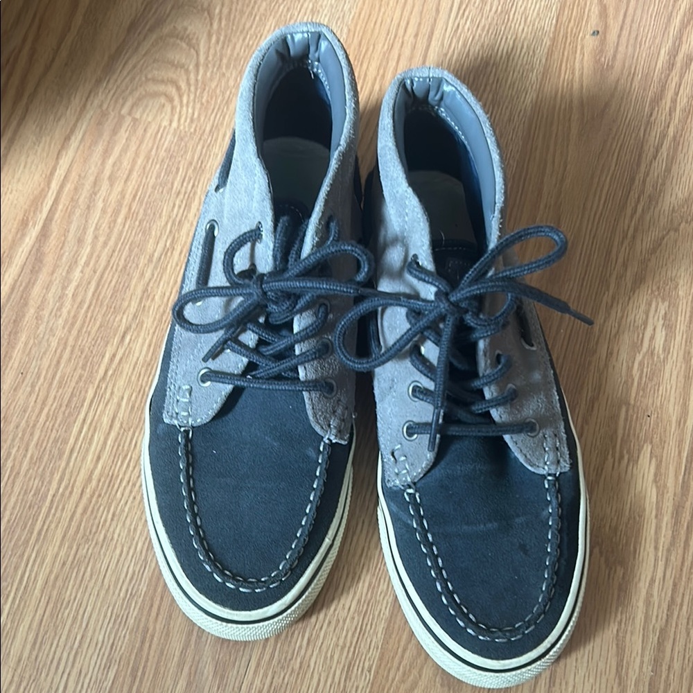 Men's Two-Tone Suede Boat Shoes